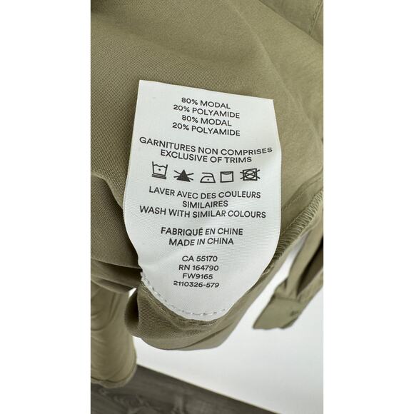 Frank And Oak The Fluid Long Sleeve Blouse Weeping Willow Green Womens XL New - Picture 9 of 11